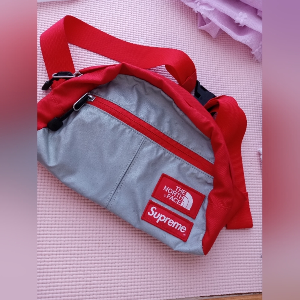 The North Face X SUPREME Reflective fanny pack.